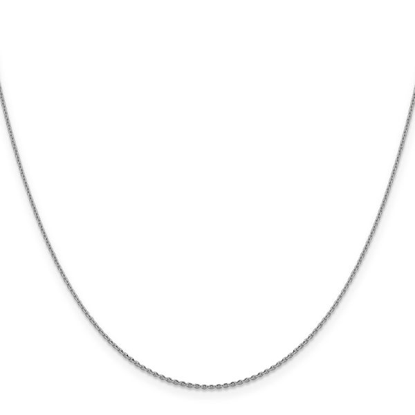 Leslie's 14K White Gold 1.15mm D/C Oval Link Chain Image 2 James Douglas Jewelers LLC Monroeville, PA
