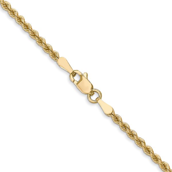 Leslie's 14K 2.25mm Solid Regular Rope Chain Image 3 Peran & Scannell Jewelers Houston, TX