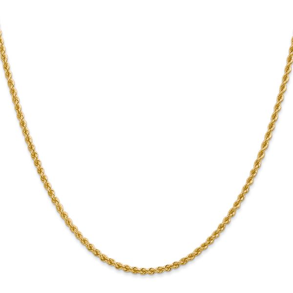 Leslie's 14K 2.25mm Solid Regular Rope Chain Image 2 Peran & Scannell Jewelers Houston, TX