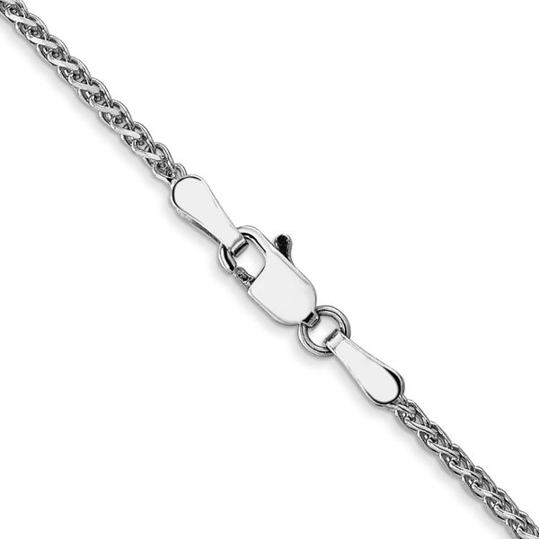 Leslie's 14K White Gold 1.4mm Solid D/C Spiga Chain Image 3 Lennon's W.B. Wilcox Jewelers New Hartford, NY