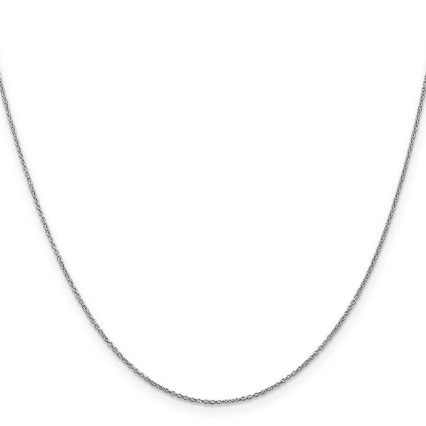 Leslie's 14K White Gold .9mm Round Cable Chain Image 2 Lester Martin Dresher, PA
