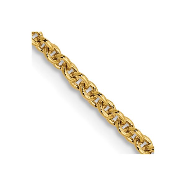 Leslie's 14K 1.8mm Round Cable Chain Peran & Scannell Jewelers Houston, TX