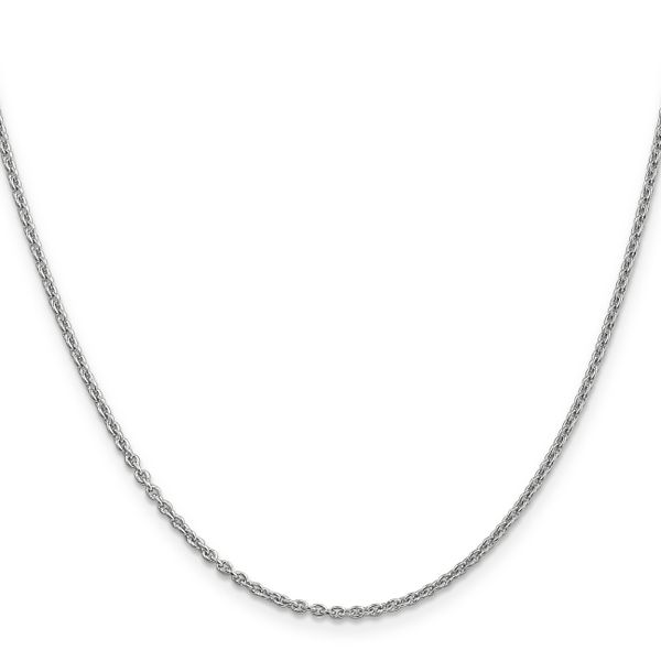 Leslie's 14K White Gold 1.8mm Round Cable Chain Image 2 Diamond Design Jewelers Somerset, KY
