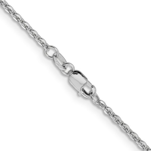 Leslie's 14K White Gold 1.95mm Flat Cable Chain Image 3 Atlanta West Jewelry Douglasville, GA