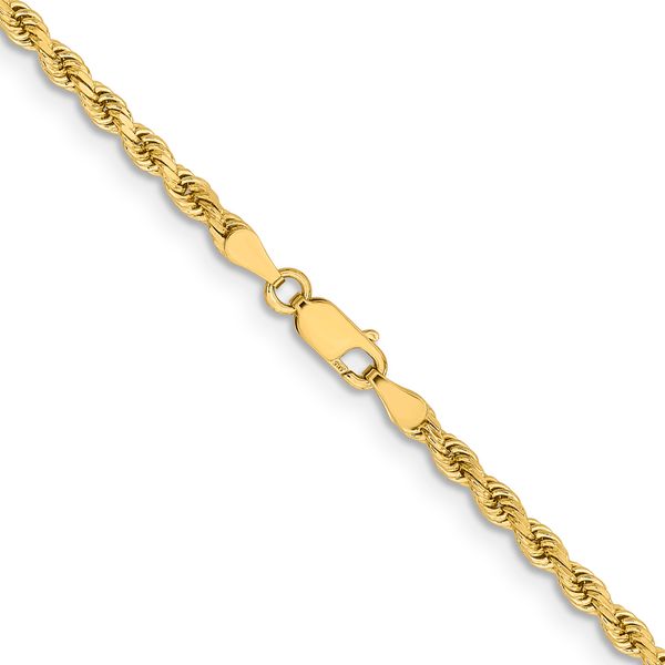 Leslie's 14K 3.25mm Diamond-Cut Rope Chain Image 3 Peran & Scannell Jewelers Houston, TX