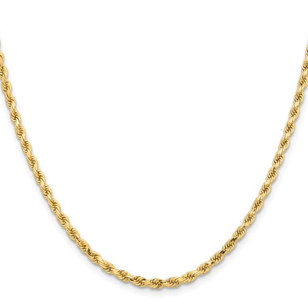 Leslie's 14K 3.25mm Diamond-Cut Rope Chain Image 2 Peran & Scannell Jewelers Houston, TX