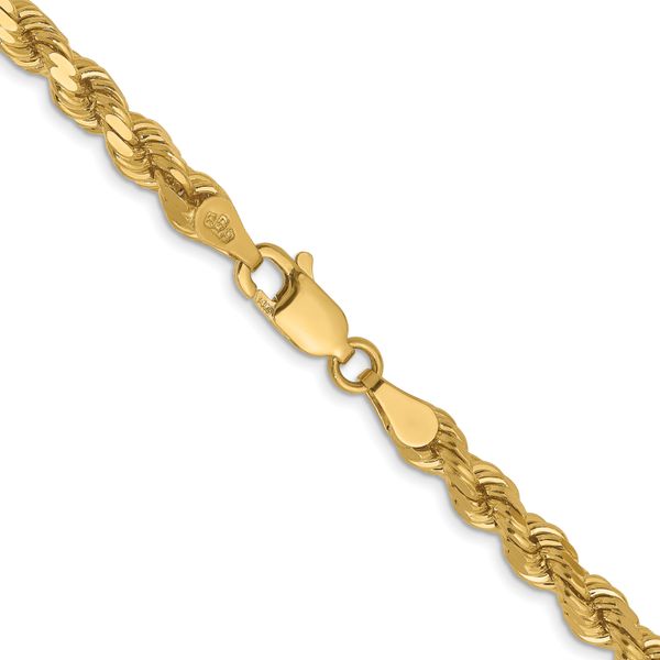 Leslie's 14K 4.25mm Diamond-Cut Rope Chain Image 3 Greenfield Jewelers Pittsburgh, PA