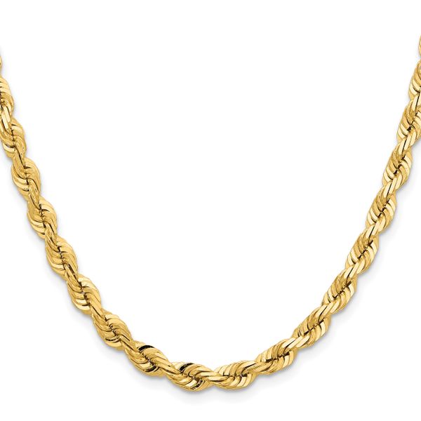 Leslie's 14K 5.5mm Diamond-Cut Rope Chain Image 2 Oak Valley Jewelers Oakdale, CA