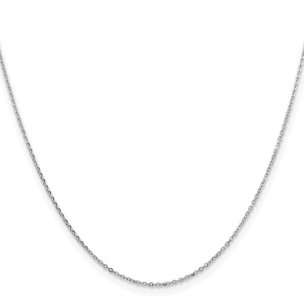 Leslie's 14K White Gold 1.05mm D/C Rolo Chain Image 2 Arlene's Fine Jewelry Vidalia, GA