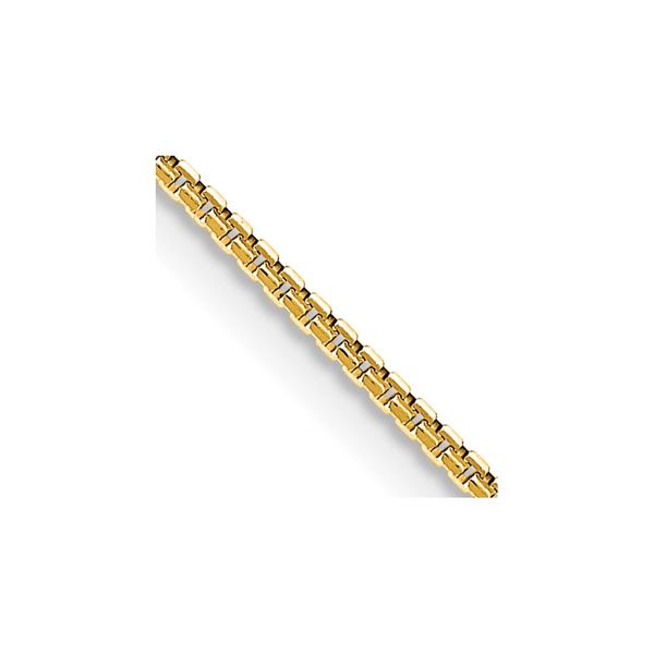 Leslie's 14K 1mm Concave Box Chain Peran & Scannell Jewelers Houston, TX