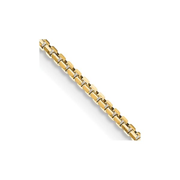 Leslie's 14K 1.10mm Concave Box Chain Peran & Scannell Jewelers Houston, TX