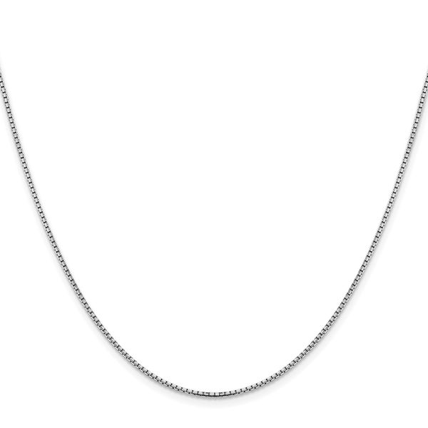 Leslie's 14K White Gold 1.45mm Concave Box Chain Image 2 Greenfield Jewelers Pittsburgh, PA
