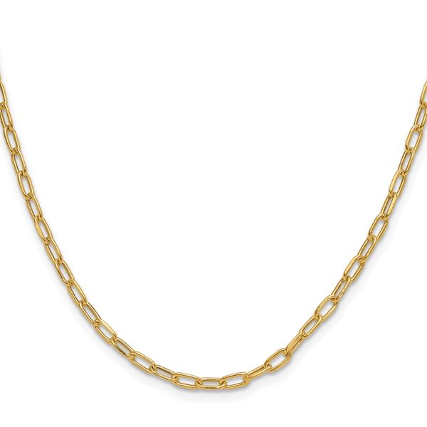 Leslie's 14k 3.0mm Semi-Solid Beveled D/C Paperclip Chain Image 2 Diamond Design Jewelers Somerset, KY