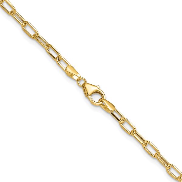 Leslie's 14k 3.0mm Semi-Solid Beveled D/C Paperclip Chain Image 3 Minor Jewelry Inc. Nashville, TN