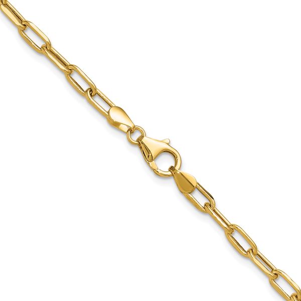 Leslie's 14k 3.7mm Semi-Solid Beveled D/C Paperclip Chain Image 3 Diamond Design Jewelers Somerset, KY