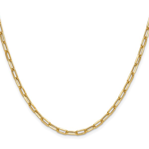 Leslie's 14k 3.7mm Semi-Solid Beveled D/C Paperclip Chain Image 2 Carroll's Jewelers Doylestown, PA