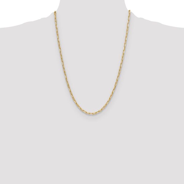 Leslie's 14k 3.7mm Semi-Solid Beveled D/C Paperclip Chain Image 4 Lester Martin Dresher, PA