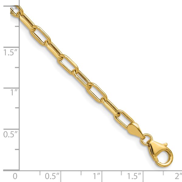 Leslie's 14k 3.7mm Semi-Solid Beveled D/C Paperclip Chain Image 2 Greenfield Jewelers Pittsburgh, PA