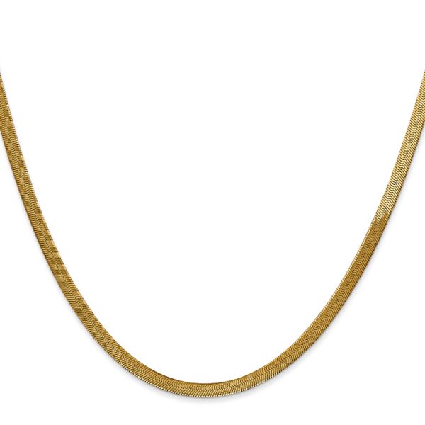 Leslie's 14k 3mm Silky Herringbone Chain Image 2 Diamond Design Jewelers Somerset, KY