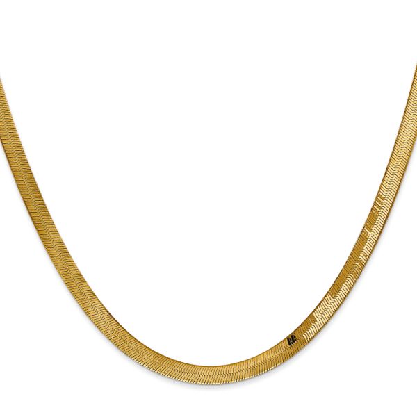 Leslie's 14k 4mm Silky Herringbone Chain Image 2 Diamond Design Jewelers Somerset, KY