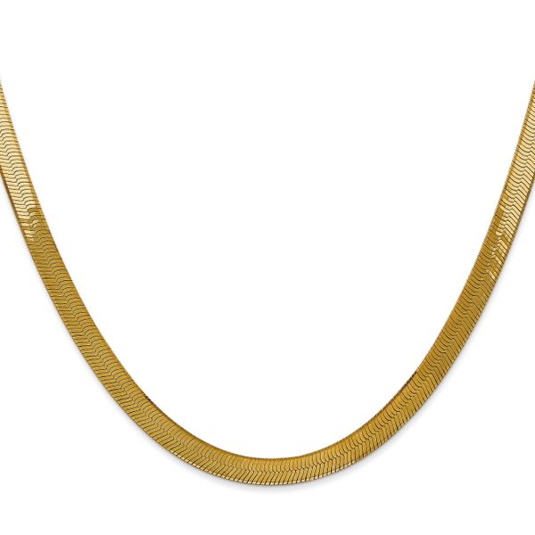 Leslie's 14k 5mm Silky Herringbone Chain Image 2 Diamond Design Jewelers Somerset, KY