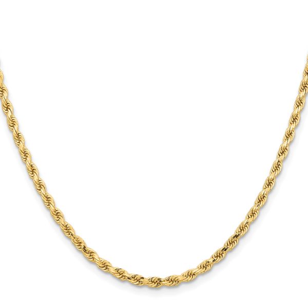 Leslie's 14K White Gold 3.25mm Diamond-Cut Rope Chain Image 2 Lennon's W.B. Wilcox Jewelers New Hartford, NY