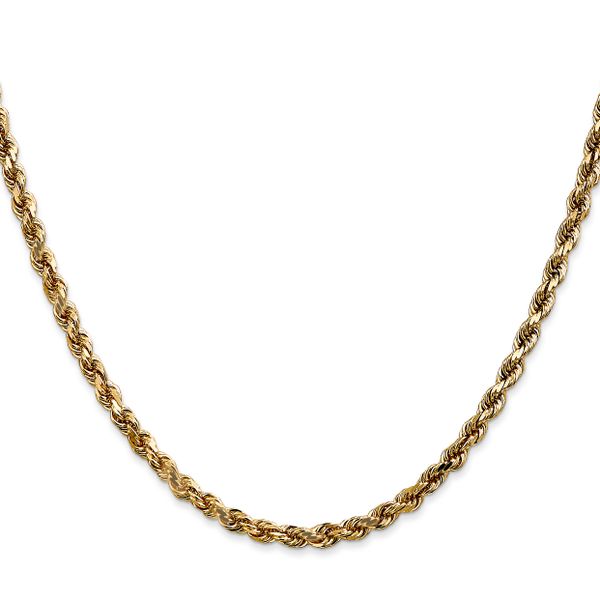Leslie's 14K White Gold 3.5mm Diamond-Cut Rope Chain Image 2 Jewelry Design Studio Jensen Beach, FL
