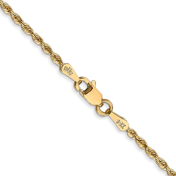 Leslie's 14k 1.85mm Diamond-Cut Lightweight Rope Chain Image 3 Peran & Scannell Jewelers Houston, TX
