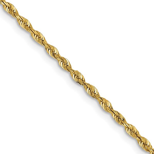 Leslie's 14k 1.85mm Diamond-Cut Lightweight Rope Chain Greenfield Jewelers Pittsburgh, PA