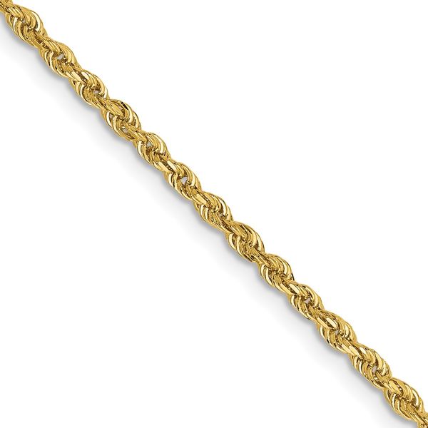 Leslie's 14k 2.00mm Diamond-Cut Lightweight Rope Chain Peran & Scannell Jewelers Houston, TX