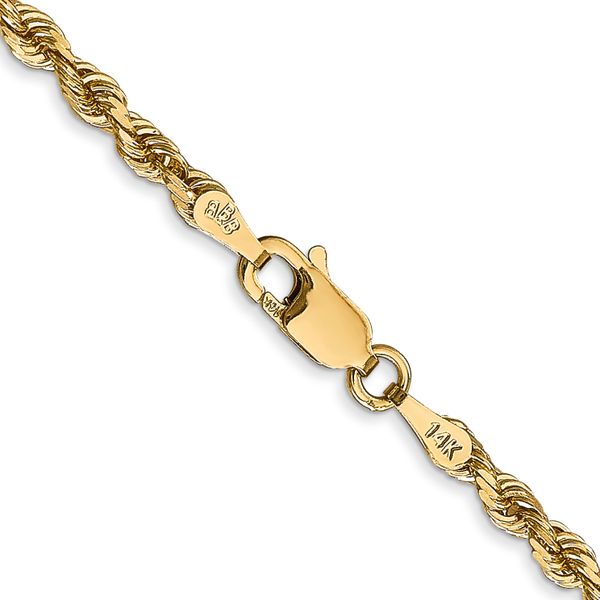 Leslie's 14k 3.0mm Diamond-Cut Lightweight Rope Chain Image 3 Minor Jewelry Inc. Nashville, TN