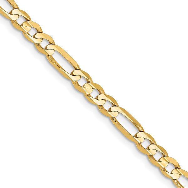 Leslie's 14k 4mm Concave Open Figaro Chain L.I. Goldmine Smithtown, NY