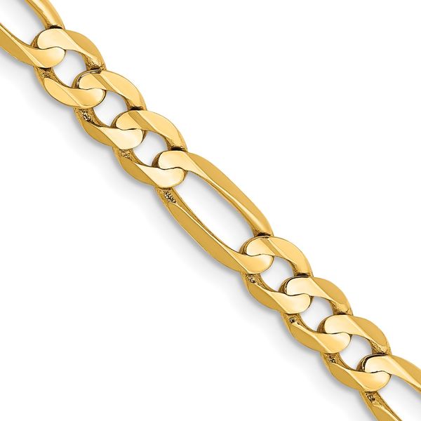 Leslie's 14k 4.5mm Concave Open Figaro Chain Peran & Scannell Jewelers Houston, TX