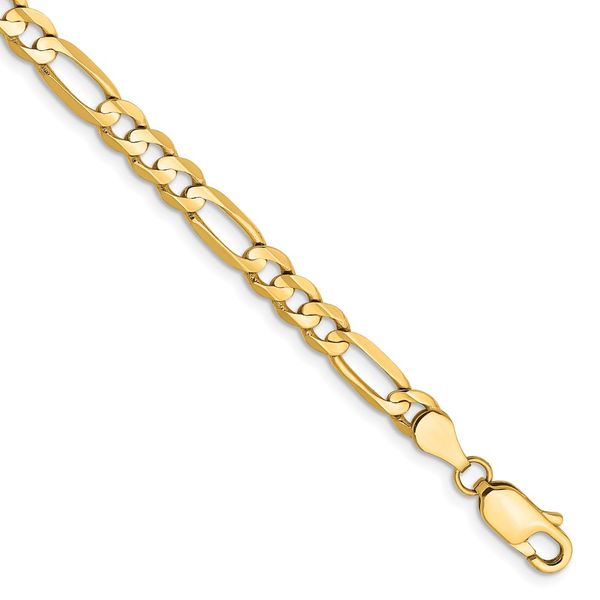 Leslie's 14k 4.5mm Concave Open Figaro Chain Oak Valley Jewelers Oakdale, CA