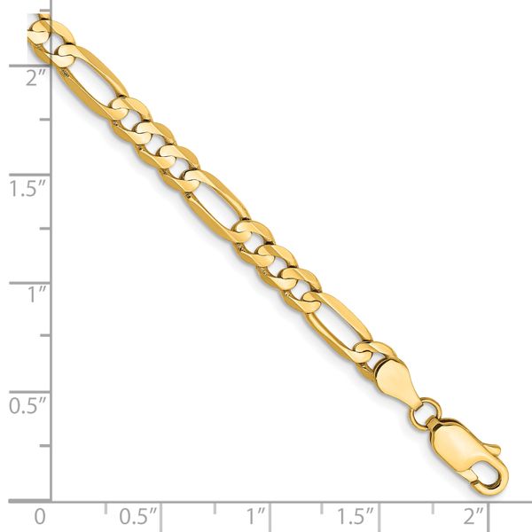 Leslie's 14k 4.5mm Concave Open Figaro Chain Image 2 Peran & Scannell Jewelers Houston, TX