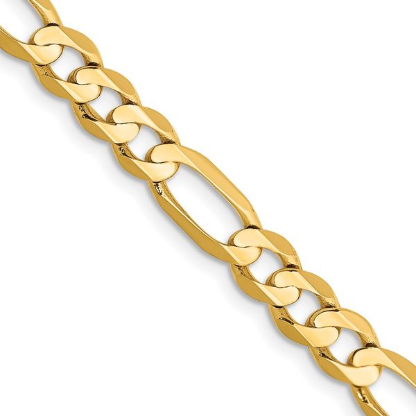 Leslie's 14k 5.5mm Concave Open Figaro Chain Peran & Scannell Jewelers Houston, TX