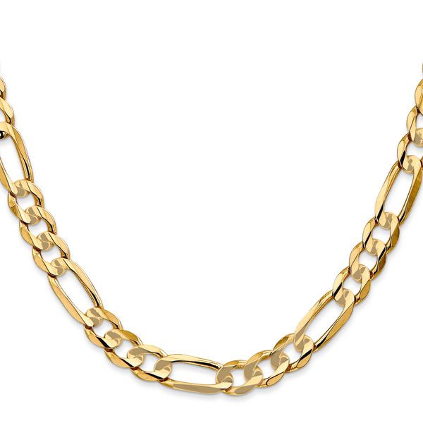 Leslie's 14k 6.75mm Concave Open Figaro Chain Image 2 Arlene's Fine Jewelry Vidalia, GA