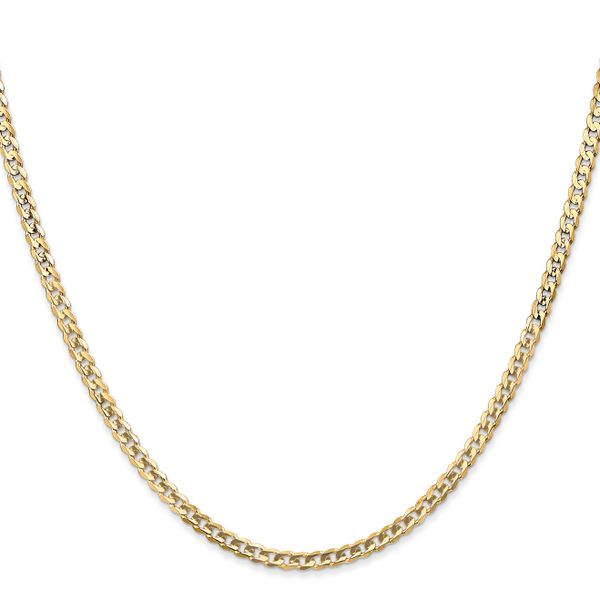 Leslie's 14k 3mm Open Concave Curb Chain Image 2 Carroll's Jewelers Doylestown, PA