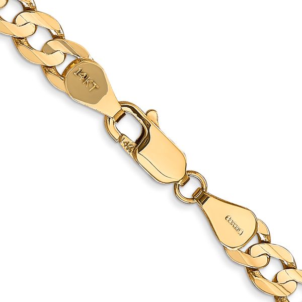 Leslie's 14k 5.25mm Open Concave Curb Chain Image 3 Greenfield Jewelers Pittsburgh, PA