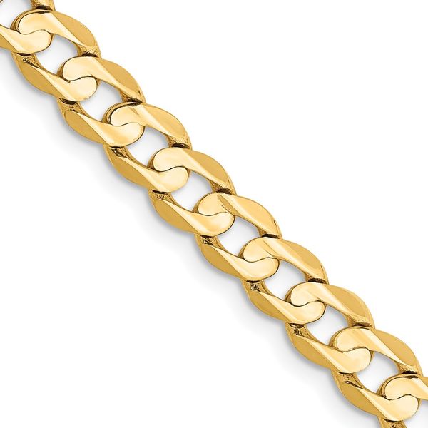 Leslie's 14k 5.25mm Open Concave Curb Chain Greenfield Jewelers Pittsburgh, PA