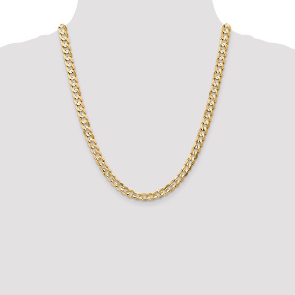 Leslie's 14k 6.75mm Open Concave Curb Chain Image 4 Diamond Design Jewelers Somerset, KY