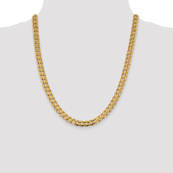 Leslie's 14k 7.5mm Open Concave Curb Chain Image 4 Crews Jewelry Grandview, MO
