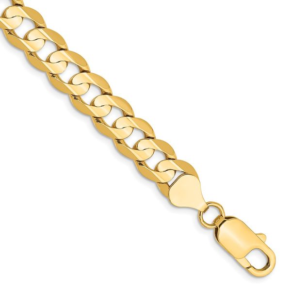 Leslie's 14k 7.5mm Open Concave Curb Chain Oak Valley Jewelers Oakdale, CA