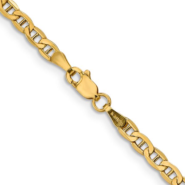 Leslie's 14k 3.2mm Semi-Solid Anchor Chain Image 3 Greenfield Jewelers Pittsburgh, PA
