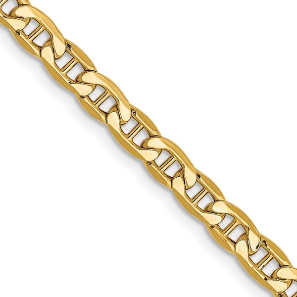 Leslie's 14k 4mm Semi-Solid Anchor Chain Greenfield Jewelers Pittsburgh, PA