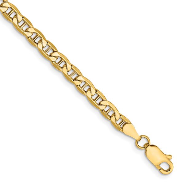 Leslie's 14k 4mm Semi-Solid Anchor Chain Peran & Scannell Jewelers Houston, TX