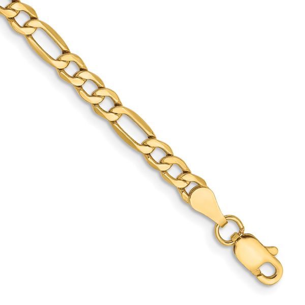 Leslie's 14k 3.5mm Semi-Solid Figaro Chain Greenfield Jewelers Pittsburgh, PA