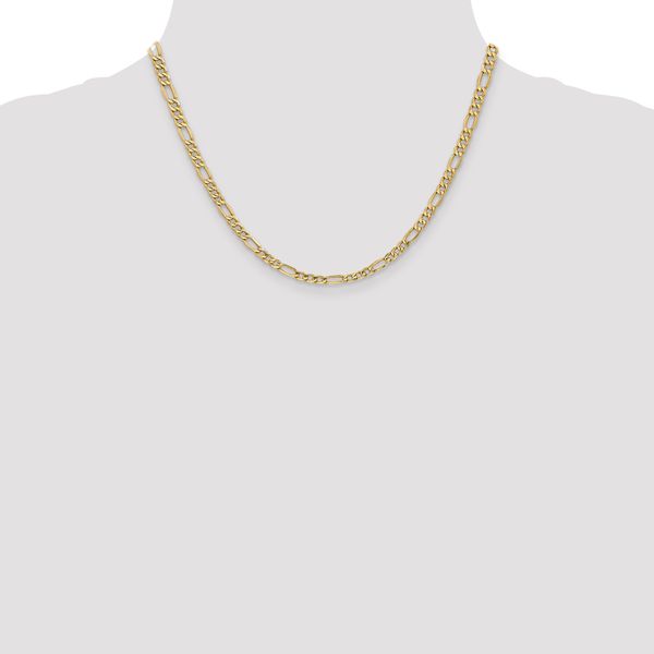 Leslie's 14k 4.2mm Semi-Solid Figaro Chain Image 4 Peran & Scannell Jewelers Houston, TX