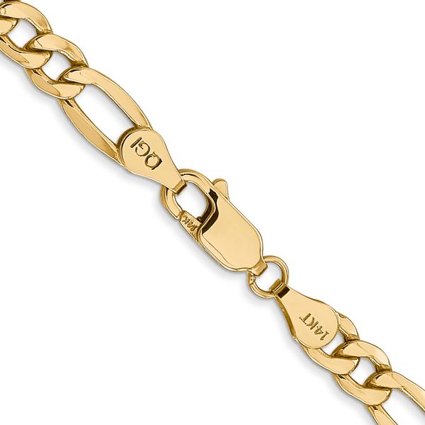 Leslie's 14k 5.75mm Semi-Solid Figaro Chain Image 3 Peran & Scannell Jewelers Houston, TX