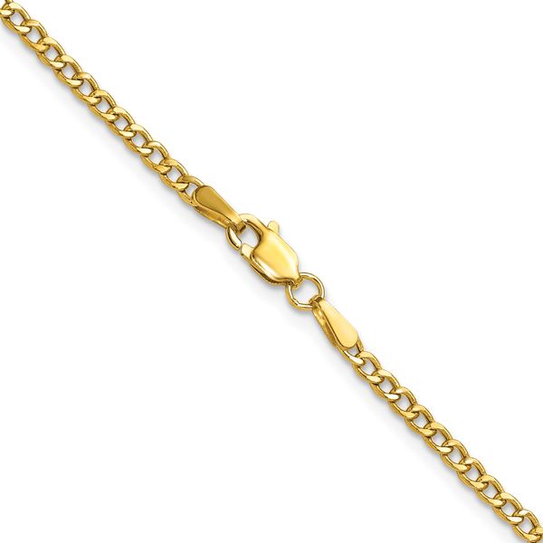 Leslie's 14k 2.5mm Semi-Solid Curb Chain Image 3 Greenfield Jewelers Pittsburgh, PA